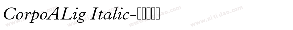 CorpoALig Italic字体转换